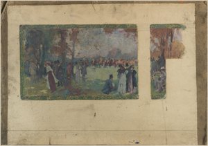 Skizze für das Rathaus von Saint-Ouen: Das Hippodrom von Saint-Ouen, 4. Viertel des 19. Jahrhunderts