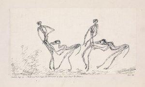 Candide, Kapitel 16. Während zwei Affen ihnen in die Hintern bissen, 1911 von Paul Klee