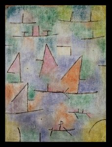 Hafen mit Segelschiffen von Paul Klee