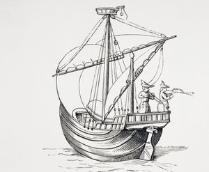 Segelschiff des 15. Jahrhunderts von Paul Lacroix
