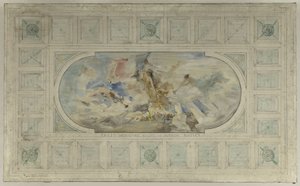 Skizze für die Eingangshalle des Pariser Rathauses: Das moderne Paris empfängt die ganze Welt von Paul Louis Delance