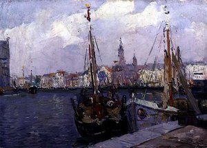 Der Hafen von Ostende von Paul Mathieu