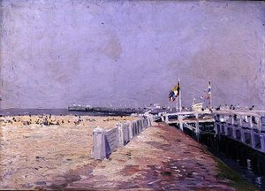 Der kleine Strand von Ostende von Paul Mathieu