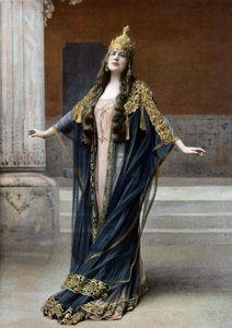 Opernsängerin Lucy Arbell (1882-1947) als Königin Amahelli in der Oper "Bacchus", Paris, Foto Nadar aus der französischen Zeitung "Le Theatre" Juli 1909 von Paul Nadar