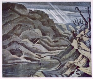 Landschaft, Jahr des Herrn 1917, aus British Artists at the Front, Fortsetzung der Western Front, Teil Drei, Paul Nash von Paul Nash