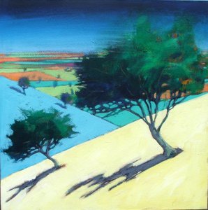 Hügel (Acryl auf Karton)