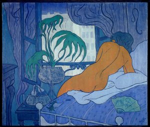 Das blaue oder nackte Zimmer am Fächer von Paul Elie Ranson