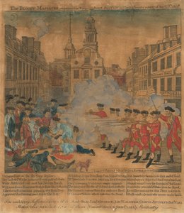 Das Massaker von Boston von Paul Revere, after Henry Pelham
