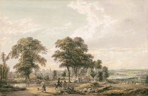 Annäherung an Rochester und die Medway von Paul Sandby