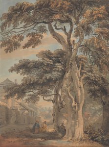 Paar im Bauernhof von Paul Sandby