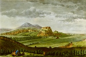 Edinburgh vom Westen, zur Zeit von David Hume, ca. 1750, 1943 von Paul Sandby