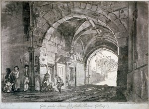 Tor unter der Gemäldegalerie von Königin Elizabeth, Windsor Castle, Berkshire, 1812