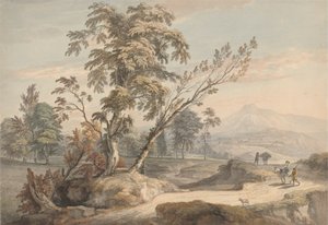 Italienische Landschaft mit Reisenden Nr. 2 von Paul Sandby