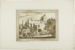 Manerbawr Castle, aus Zwölf Ansichten in Aquatinta von Zeichnungen vor Ort in Südwales