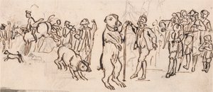 Musiker und ein tanzender Bär von Paul Sandby