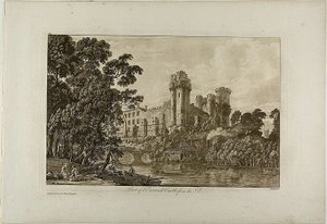 Teil von Warwick Castle von Südosten, Platte 4