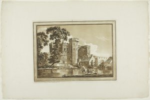 Das Südtor von Cardiff Castle in Glamorgan Shire, aus Zwölf Ansichten in Aquatinta von Zeichnungen vor Ort in Südwales von Paul Sandby
