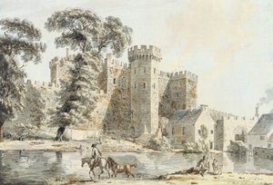 Das Südtor von Cardiff Castle von Paul Sandby