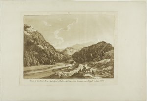 Ansicht des Flusses Dee 3 Meilen vor Bala, mit dem Cadar-Idris-Berg in der Nähe von Dolgelli 30 Meilen entfernt, Platte neun aus Zwölf Ansichten in Wales