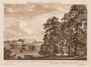 Ansichten von Warwick Castle: Warwick Castle vom Lodge Hill von Paul Sandby