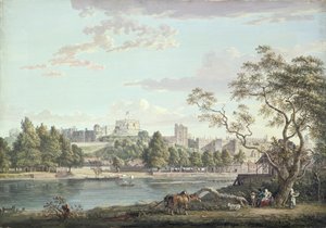 Schloss Windsor, von der anderen Seite der Themse von Paul Sandby