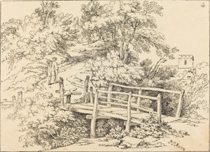 Landbrücke (Der Reisende) von Paul Sandby Munn