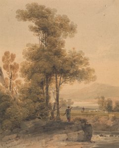 Landschaft mit Figuren, Cromach Water von Paul Sandby Munn