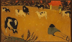 Bretonisches Paneel mit Kühen von Paul Sérusier