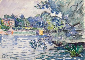 Ufer der Seine, um 1900