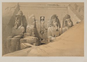 Ägypten und Nubien, Band II: Vorderansicht des Großen Tempels von Abu Simbel, Nubien