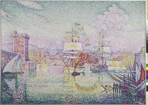 Einfahrt in den Hafen von Marseille von Paul Signac