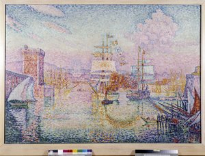 Einfahrt in den Hafen von Marseille. Gemälde von Paul Signac (1895-1935) von Paul Signac