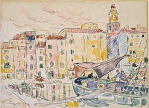 Vom Hafen in St. Tropez von Paul Signac