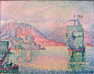 Hafen von Antibes im Abendlicht von Paul Signac