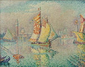 Lagune, gelbes Segel von Paul Signac
