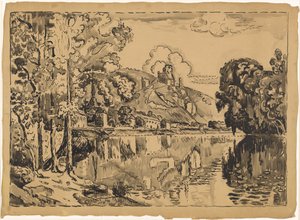 Les Andelys an einem Sommermorgen von Paul Signac