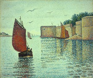 Sardinenboot und die Altstadt, Concarneau