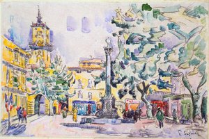 Platz des Hôtel de Ville in Aix-en-Provence, frühes 20. Jahrhundert von Paul Signac