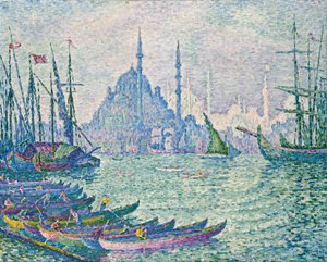 Die Minarette am Goldenen Horn, 1907 von Paul Signac