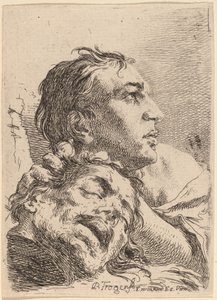 David mit dem Kopf von Goliath