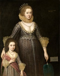 Christian, Lady Cavendish, spätere Gräfin von Devonshire (1598-1675), und ihre Tochter von Paul van Somer
