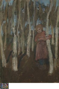Mädchen im Birkenwald von Paula Modersohn Becker