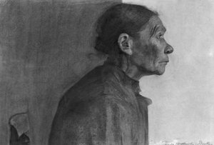 Porträt einer Bäuerin, 1898-99 von Paula Modersohn Becker