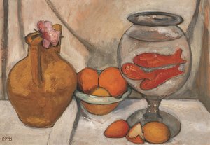 Stillleben mit Goldfischglas