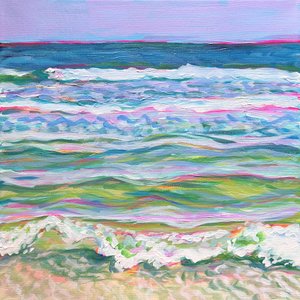 Bunte Ozeanwellen von Pauline Wegman | Key and Sea Creative