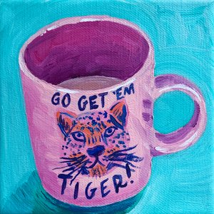Rosa Tigerbecher von Pauline Wegman | Key and Sea Creative