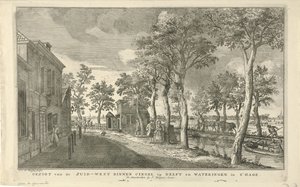Ansicht des Südwest-Binnensingels (Zuidwal) in Den Haag von Paulus Constantijn la Fargue