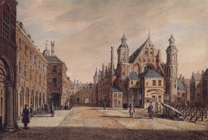 Ein Blick auf den Binnenhof, Den Haag von Paulus Constantin La Fargue