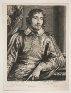 Porträt von Abbe Caesar Alexander Scaglia von Paulus Pontius