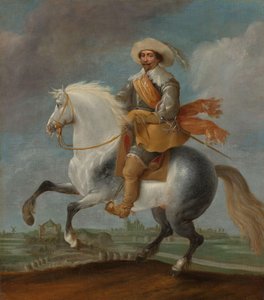 Prinz Frederik Hendrik zu Pferd vor den Befestigungen von 